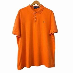 Polo Ralph Lauren Classic Fit Polo Shirt Orange XXL 100% Cotton Flesh Pony Logo